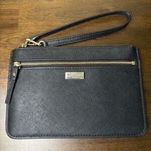 Kate Spade Laurel Way Tinie Safiano Leather Wristlet WLRU2677 - Black